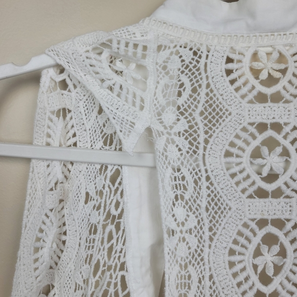 FIRM | Anthro | Meadow Rue White/Cream Lace Vest - Picture 4 of 7